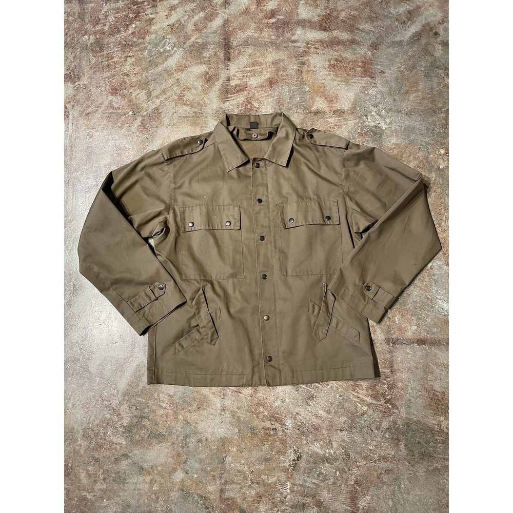 Vintage 1960s Chief Officer Chore Coat Button Down Long Sleeve Sz XL *